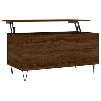 Berkfield Modern Coffee Table Brown Oak 90X44.5X45 Cm Engineered Wood
