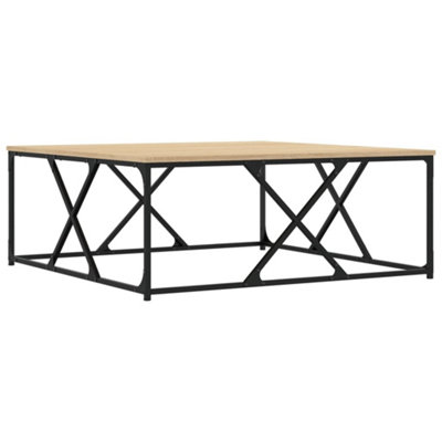 Berkfield Durable Coffee Table Sonoma Oak 100X100X40 Cm Engineered Wood