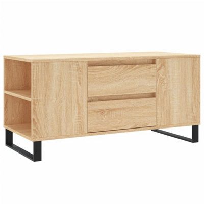 Berkfield Modern Coffee Table Sonoma Oak 102X44.5X50 Cm Engineered Wood