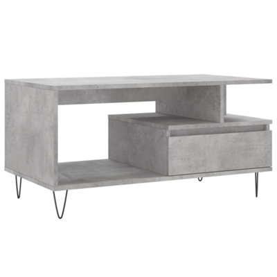 Berkfield Modern Coffee Table Concrete Grey 90X49X45 Cm Engineered Wood