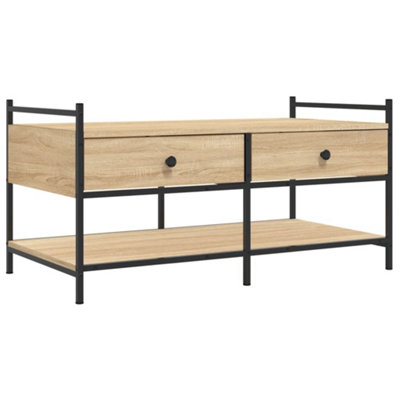 Berkfield Stylish Coffee Table Sonoma Oak 99X50X50 Cm Engineered Wood