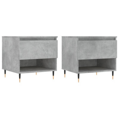 Berkfield Modern Coffee Tables 2 Pcs Concrete Grey 50X46X50 Cm Engineered Wood