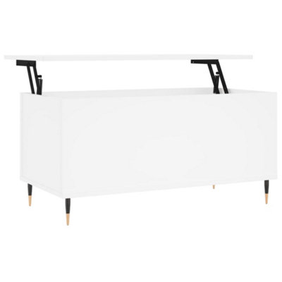 Berkfield Modern Coffee Table White 90X44.5X45 Cm Engineered Wood