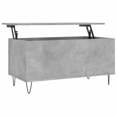 Berkfield Modern Coffee Table Concrete Grey 90X44.5X45 Cm Engineered Wood