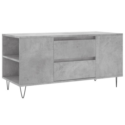 Berkfield Modern Coffee Table Concrete Grey 102X44.5X50 Cm Engineered Wood