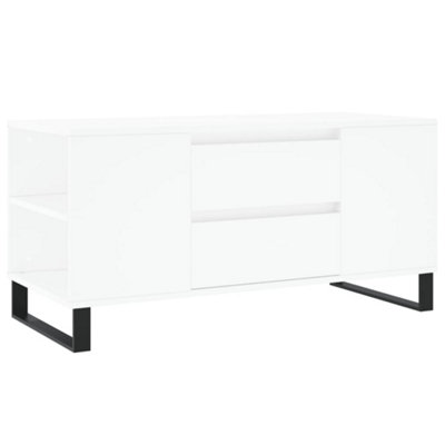 Berkfield Modern Coffee Table White 102X44.5X50 Cm Engineered Wood