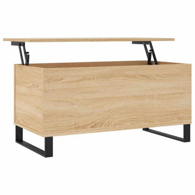 Berkfield Modern Coffee Table Sonoma Oak 90X44.5X45 Cm Engineered Wood