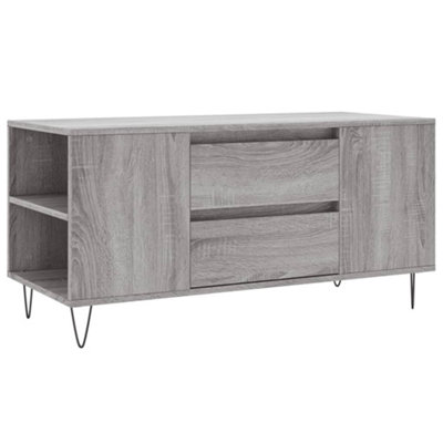 Berkfield Modern Coffee Table Grey Sonoma 102X44.5X50 Cm Engineered Wood