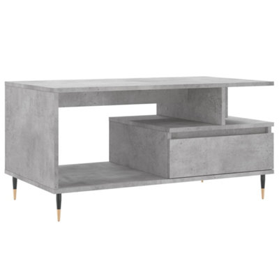 Berkfield Modern Coffee Table Concrete Grey 90X49X45 Cm Engineered Wood