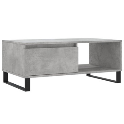 Berkfield Modern Coffee Table Concrete Grey 90X50X36.5 Cm Engineered Wood