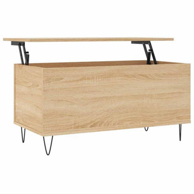 Berkfield Modern Coffee Table Sonoma Oak 90X44.5X45 Cm Engineered Wood