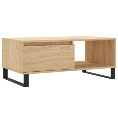 Berkfield Modern Coffee Table Sonoma Oak 90X50X36.5 Cm Engineered Wood