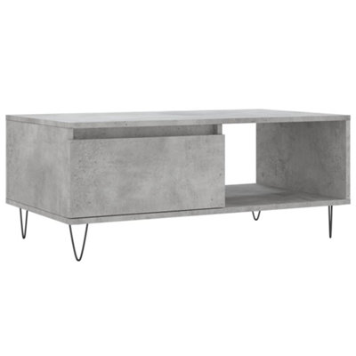 Berkfield Modern Coffee Table Concrete Grey 90X50X36.5 Cm Engineered Wood
