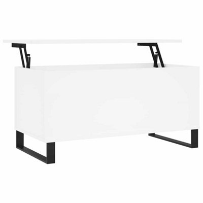 Berkfield Modern Coffee Table White 90X44.5X45 Cm Engineered Wood