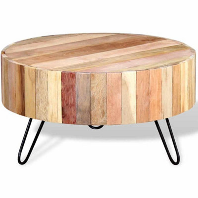 Berkfield Industrial Coffee Table Solid Reclaimed Wood from B&Q