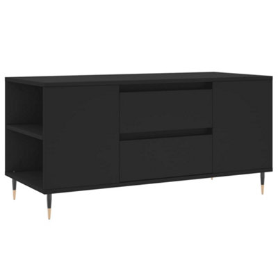 Berkfield Modern Coffee Table Black 102X44.5X50 Cm Engineered Wood