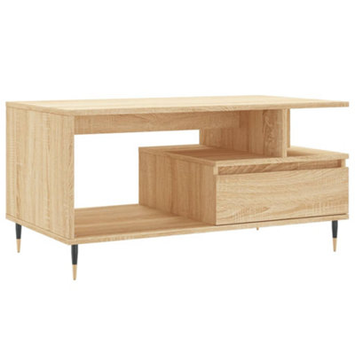 Berkfield Modern Coffee Table Sonoma Oak 90X49X45 Cm Engineered Wood