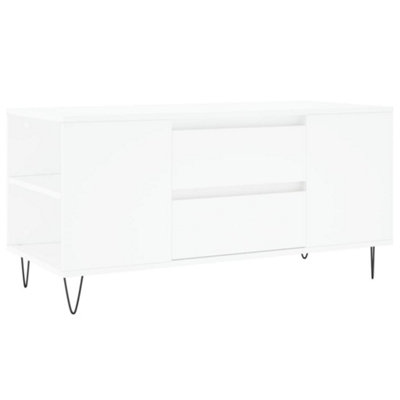 Berkfield Modern Coffee Table White 102X44.5X50 Cm Engineered Wood