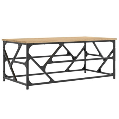 Berkfield Industrial Coffee Table Sonoma Oak 100X50X40 Cm Engineered Wood