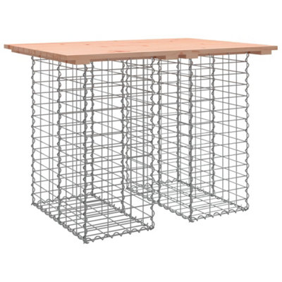 Berkfield Compact Garden Bench Gabion Design 100X70X72 Cm Solid Wood Douglas from B&Q