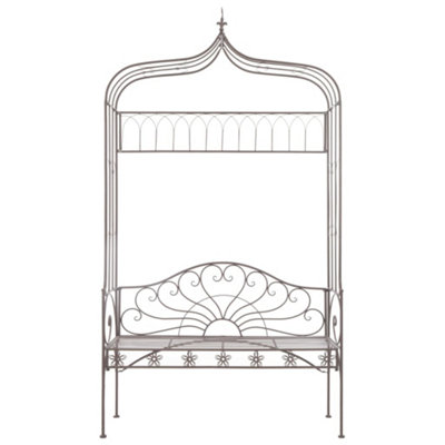 Berkfield Functional Garden Bench 122 Cm Iron Antique Brown from B&Q