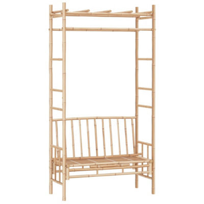 Berkfield Durable Garden Bench With Pergola 116 Cm Bamboo from B&Q