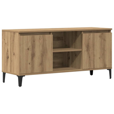 B&Q -  Durable Tv Cabinet Artisan Oak 102X35X50 Cm Engineered Wood