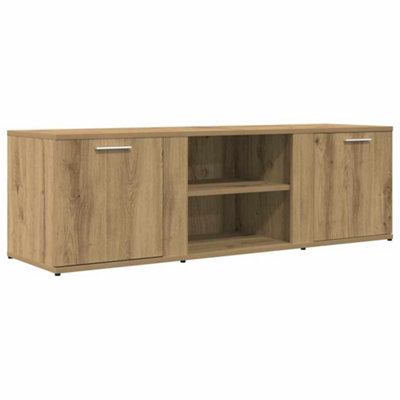 B&Q -  Durable Tv Cabinet Artisan Oak 120X34X37 Cm Engineered Wood