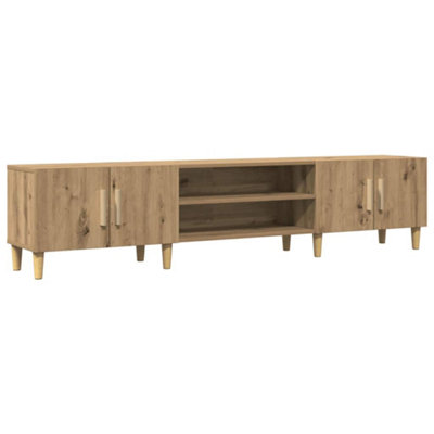 B&Q -  Durable Tv Cabinet Artisan Oak 180X31.5X40 Cm Engineered Wood