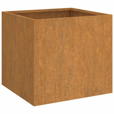 B&Q -  Durable Planter 32X30X29 Cm Corten Steel