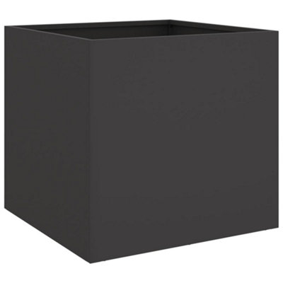 B&Q -  Durable Planter Black 42X40X39 Cm Steel