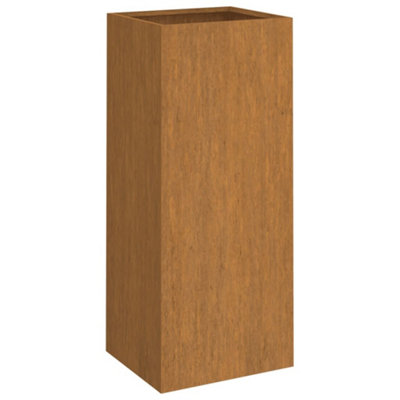 B&Q -  Durable Planter 32X29X75 Cm Corten Steel