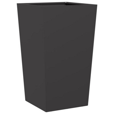 B&Q -  Durable Garden Planter Black 45X45X75 Cm Steel