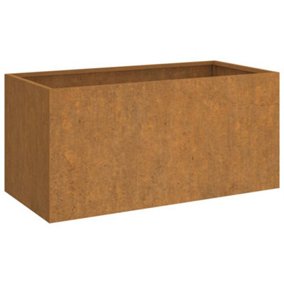 B&Q -  Durable Planter 62X30X29 Cm Corten Steel
