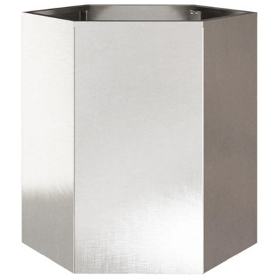 B&Q -  Durable Garden Planter Hexagon 46X40X45 Cm Stainless Steel