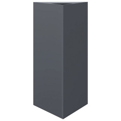 B&Q -  Durable Garden Planter Anthracite Triangular 40X34.5X70 Cm Steel