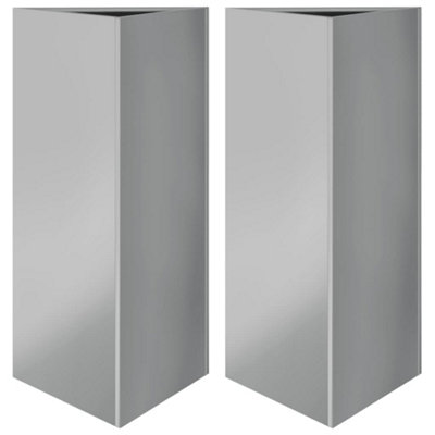 B&Q -  Durable Garden Planters 2 Pcs Triangular 40X34.5X70 Cm Galvanized Steel