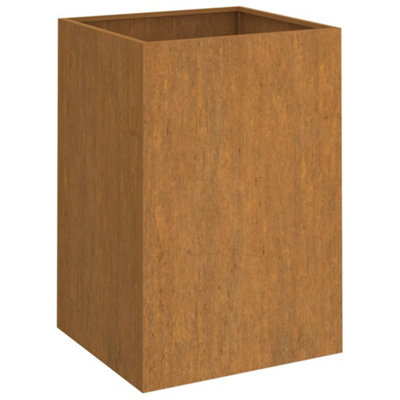 B&Q -  Durable Planter 42X38X75 Cm Corten Steel
