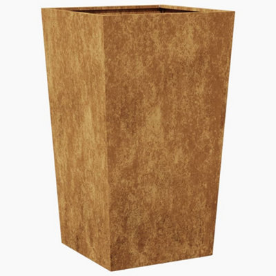 B&Q -  Durable Garden Planter 45X45X75 Cm Corten Steel