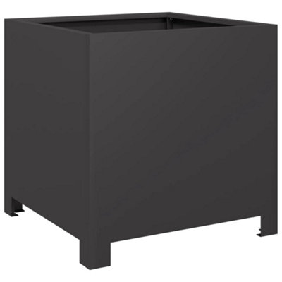 B&Q -  Durable Garden Planter Black 40X40X40 Cm Steel