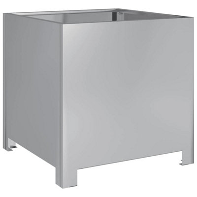 B&Q -  Durable Garden Planter 40X40X40 Cm Galvanised Steel