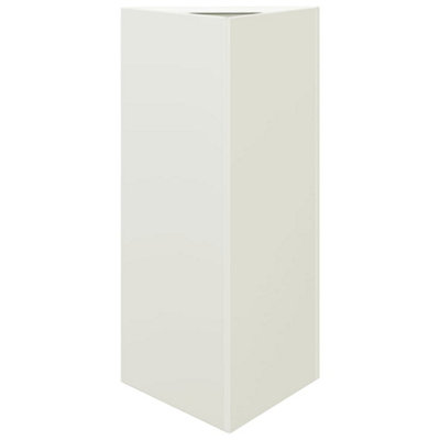 B&Q -  Durable Garden Planter White Triangular 40X34.5X70 Cm Steel