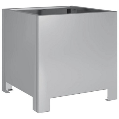 B&Q -  Durable Garden Planter 30X30X30 Cm Galvanised Steel