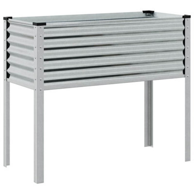 B&Q -  Durable Garden Planter 100X41X90 Cm Galvanised Steel