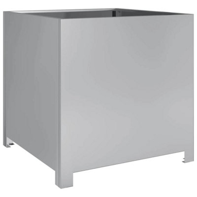 B&Q -  Durable Garden Planter 50X50X50 Cm Galvanised Steel