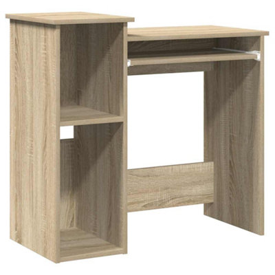 Berkfield Durable Desk With Shelves Sonoma Oak 84X40X78 Cm Engineered Wood from B&Q