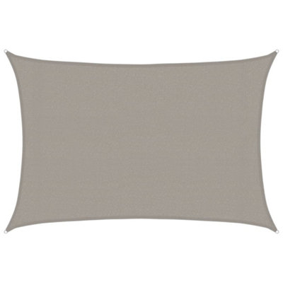Berkfield Durable Sunshade Sail 160 G/m2 Rectangular Light Grey 3X4 M Hdpe from B&Q