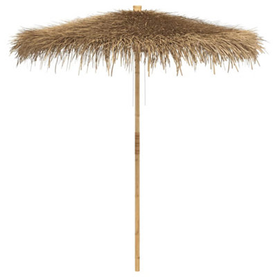 Berkfield Durable Tiki Umbrella With Banana Leaf Canopy 240 Cm Bamboo from B&Q