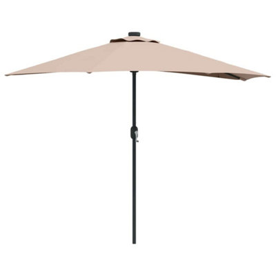 B&Q -  Modern Garden Parasol Taupe Medium Fabric