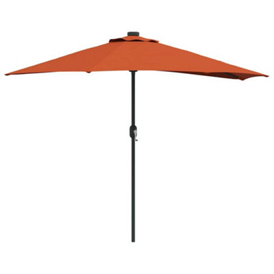 B&Q -  Modern Garden Parasol Terracotta Medium Fabric